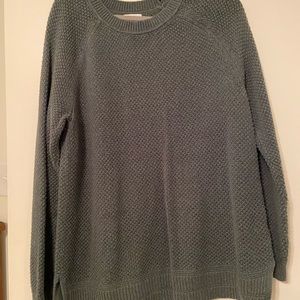 Faded Green Color Thick Knit Sweater! XL
